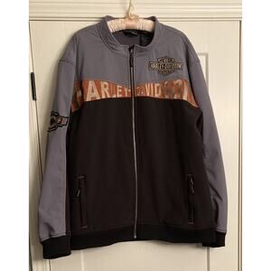 Harley Davidson Soft Shell Men's Sz XXL Fleece Lined Jacket Embroidered